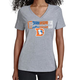 Denver Broncos Starter Women's Color Shading V-Neck T-Shirt - Gray discount