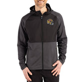 San Francisco 49ers Cutter & Buck Peshastin Eco Fleece Recycled Raglan Full-Zip Tri-Blend Hybrid Jacket - Heather Black on sale