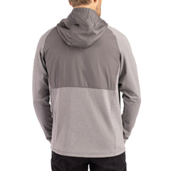 San Francisco 49ers Cutter & Buck Peshastin Eco Fleece Recycled Raglan Full-Zip Tri-Blend Hybrid Jacket - Heather Gray on sale