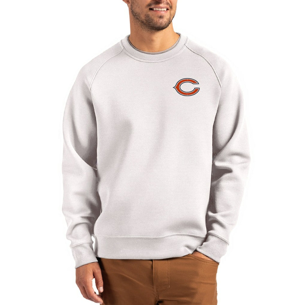 Chicago Bears Cutter & Buck Team Logo Roam Recycled Raglan Pullover Sweatshirt - Gray cheap
