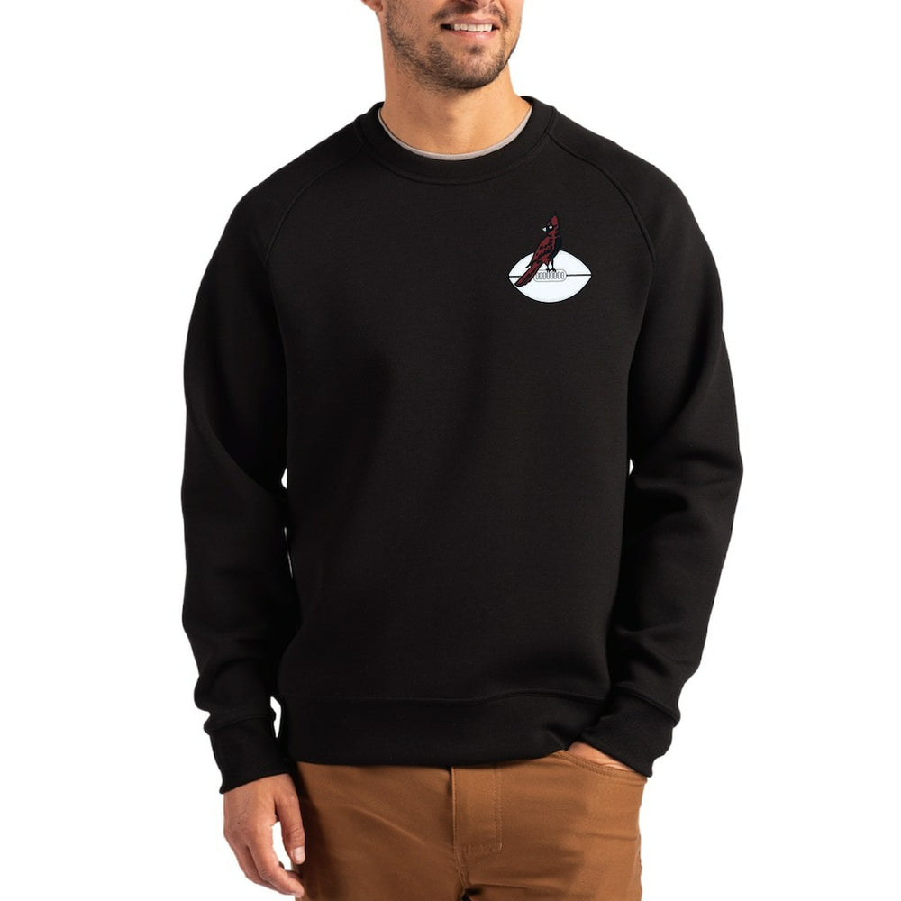 Arizona Cardinals Cutter & Buck Throwback Roam Recycled Raglan Pullover Sweatshirt - Black sale
