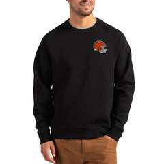Cleveland Browns Cutter & Buck Helmet Roam Recycled Raglan Pullover Sweatshirt - Black online