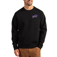 Buffalo Bills Cutter & Buck Primary Logo Roam Recycled Raglan Pullover Sweatshirt - Black on sale