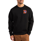 Denver Broncos Cutter & Buck Throwback Roam Recycled Raglan Pullover Sweatshirt - Black online
