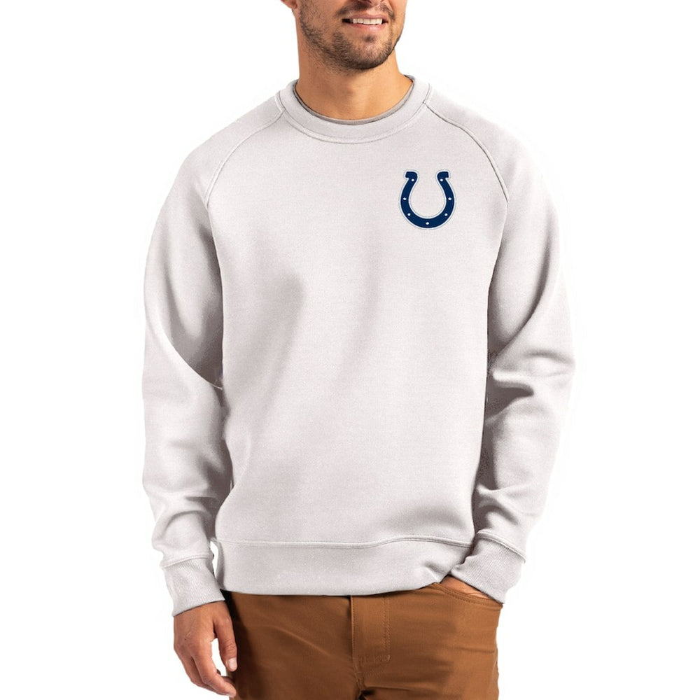 Indianapolis Colts Cutter & Buck Primary Logo Roam Recycled Raglan Pullover Sweatshirt - Gray discount