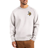 Minnesota Vikings Cutter & Buck Primary Logo Roam Recycled Raglan Pullover Sweatshirt - Gray on sale