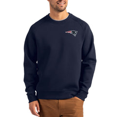 New England Patriots Cutter & Buck Primary Logo Roam Recycled Raglan Pullover Sweatshirt - Navy online