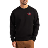 San Francisco 49ers Cutter & Buck Throwback Roam Recycled Raglan Pullover Sweatshirt - Black discount
