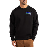 Seattle Seahawks Cutter & Buck Throwback Roam Recycled Raglan Pullover Sweatshirt - Black discount
