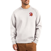 Tampa Bay Buccaneers Cutter & Buck Throwback Roam Recycled Raglan Pullover Sweatshirt - Gray sale
