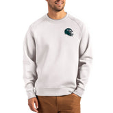 Philadelphia Eagles Cutter & Buck Helmet Roam Recycled Raglan Pullover Sweatshirt - Gray on sale