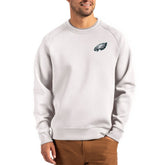 Philadelphia Eagles Cutter & Buck Primary Logo Roam Recycled Raglan Pullover Sweatshirt - Gray cheap