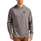 Cleveland Browns Cutter & Buck Adapt Historic Knit Recycled Raglan Pullover Hoodie - Heather Gray for sale