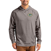 Green Bay Packers Cutter & Buck Adapt Knit Recycled Raglan Pullover Hoodie - Heather Gray sale