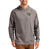 Jacksonville Jaguars Cutter & Buck Adapt Knit Recycled Raglan Pullover Hoodie - Heather Gray sale