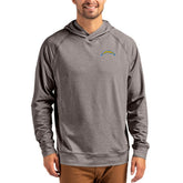 Los Angeles Chargers Cutter & Buck Adapt Knit Recycled Raglan Pullover Hoodie - Heather Gray online