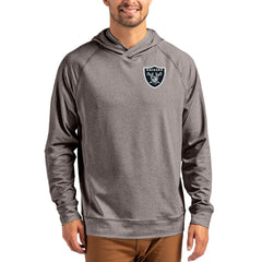 Las Vegas Raiders Cutter & Buck Adapt Knit Recycled Raglan Pullover Hoodie - Heather Gray outlet