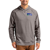 Seattle Seahawks Cutter & Buck Adapt Historic Knit Recycled Raglan Pullover Hoodie - Heather Gray sale