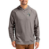 New Orleans Saints Cutter & Buck Adapt Historic Knit Recycled Raglan Pullover Hoodie - Heather Gray on sale