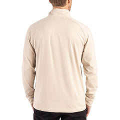 Green Bay Packers Cutter & Buck Adapt Eco Knit Stretch Recycled Quarter-Zip Pullover - Tan online