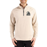 Cleveland Browns Cutter & Buck Adapt Eco Knit Stretch Recycled Quarter-Zip Pullover - Tan outlet