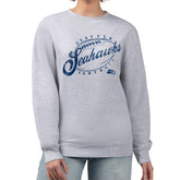 Seattle Seahawks G-III 4Her by Carl Banks Women's Distressed Graphics Fleece Pullover Sweatshirt - Gray discount