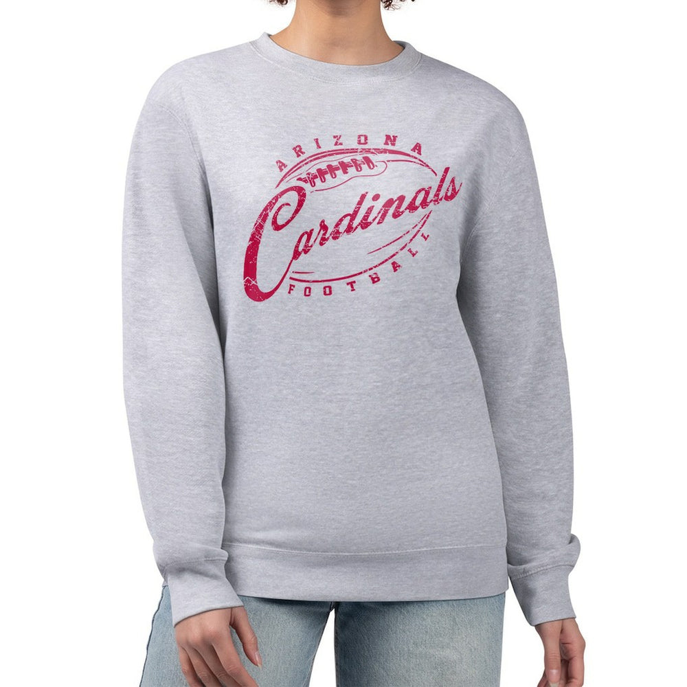 Arizona Cardinals G-III 4Her by Carl Banks Women's Distressed Graphics Fleece Pullover Sweatshirt - Gray online