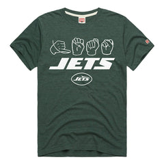 New York Jets Homage Unisex NFL ASL Collection by Love Sign Tri-Blend T-Shirt - Green for sale