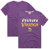 Minnesota Vikings Homage Unisex NFL ASL Collection by Love Sign Tri-Blend T-Shirt - Purple for sale