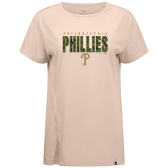 Philadelphia Phillies Levelwear Women's Influx Protect W T-Shirt Khaki