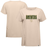 Milwaukee Brewers Levelwear Women's Influx Protect W T-Shirt Khaki