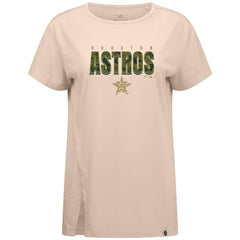 Houston Astros Levelwear Women's Influx Protect W T-Shirt Khaki