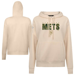 New York Mets Levelwear Women's Adorn Protect W Pullover Hoodie Khaki