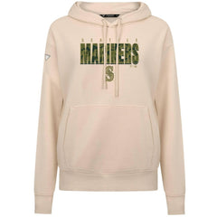 Seattle Mariners Levelwear Women's Adorn Protect W Pullover Hoodie Khaki