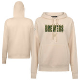 Milwaukee Brewers Levelwear Women's Adorn Protect W Pullover Hoodie Khaki