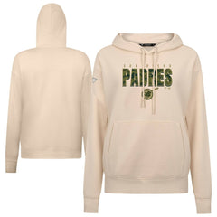 San Diego Padres Levelwear Women's Adorn Protect W Pullover Hoodie Khaki