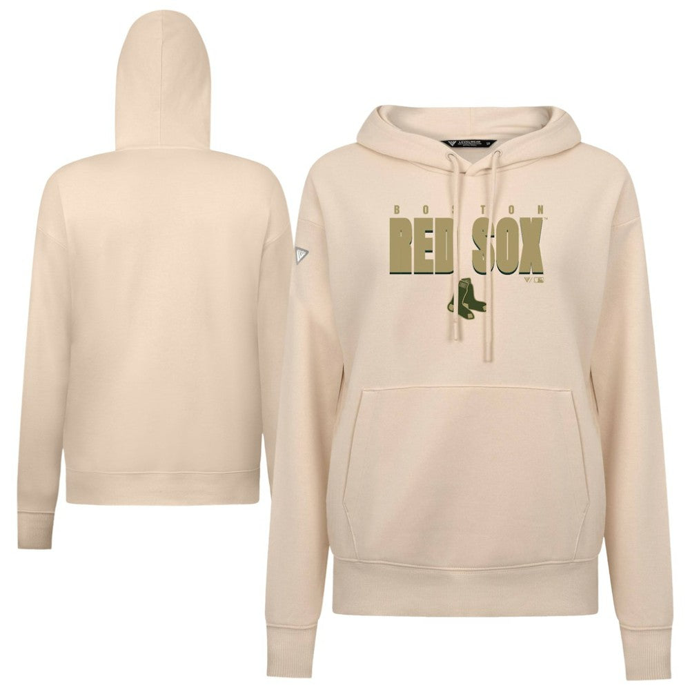 Boston Red Sox Levelwear Women's Adorn Protect W Pullover Hoodie Khaki