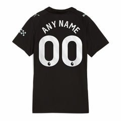 Manchester City Women's 2025/26 Away Replica Custom Jersey - Black sale