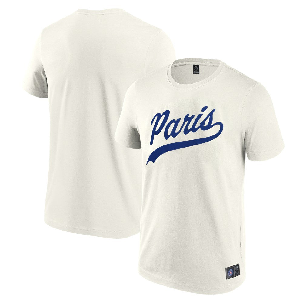 Paris Saint-Germain Collegiate T-Shirt - Cream shop