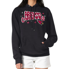Arizona Cardinals Starter Women's Fireworks Fleece Pullover Hoodie - Black sale