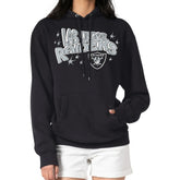 Las Vegas Raiders Starter Women's Fireworks Fleece Pullover Hoodie - Black on sale