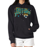 Jacksonville Jaguars Starter Women's Fireworks Fleece Pullover Hoodie - Black for sale