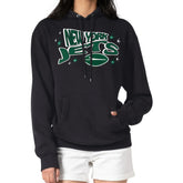 New York Jets Starter Women's Fireworks Fleece Pullover Hoodie - Black for sale