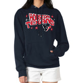 Houston Texans Starter Women's Fireworks Fleece Pullover Hoodie - Navy cheap