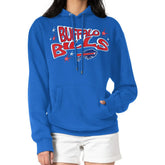 Buffalo Bills Starter Women's Fireworks Fleece Pullover Hoodie - Royal discount