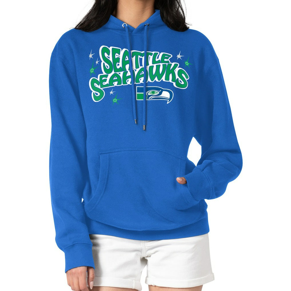 Seattle Seahawks Starter Women's Fireworks Fleece Pullover Hoodie - Royal online