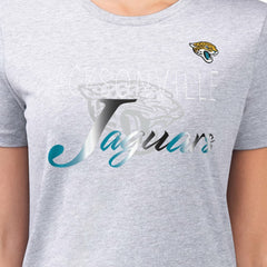 Jacksonville Jaguars G-III 4Her by Carl Banks Women's Super-Slim Fit Lightweight Shadow Logo T-Shirt - Gray online
