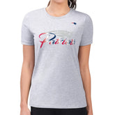 New England Patriots G-III 4Her by Carl Banks Women's Super-Slim Fit Lightweight Shadow Logo T-Shirt - Gray discount