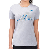 Detroit Lions G-III 4Her by Carl Banks Women's Super-Slim Fit Lightweight Shadow Logo T-Shirt - Gray for sale