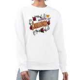 Washington Commanders G-III 4Her by Carl Banks Women's Roses Fleece Tri-Blend Pullover Sweatshirt - White sale